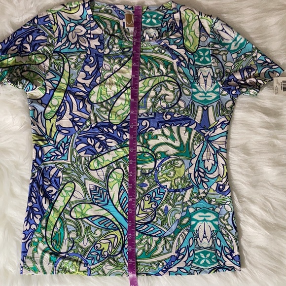 JM Collection Petite S multi color top NWT - Picture 5 of 6
